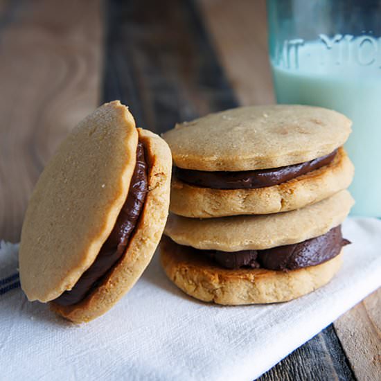 Chocolate-Filled PB Cookies - Recipe photo by Unruly Bliss