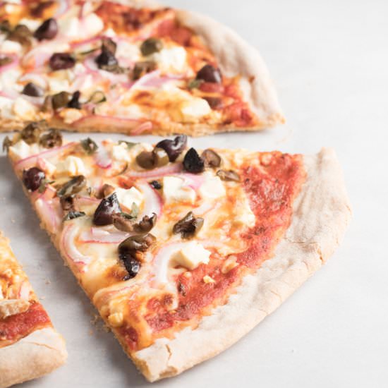 Kalamata Olive & Feta Greek Pizza - Recipe photo by mywifecancook