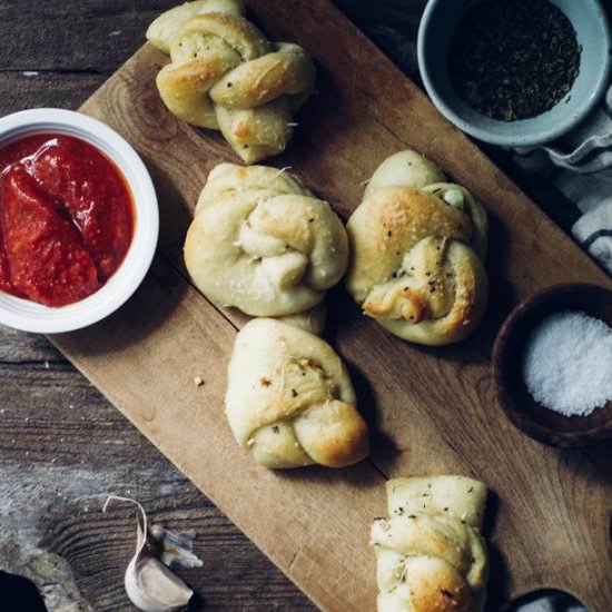 Gooey Parmesan Garlic Knots - Recipe photo by mylavenderblues
