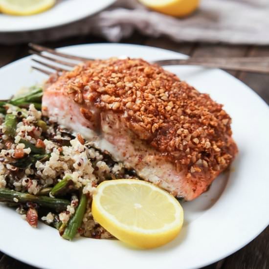 Honey Mustard Pecan Crusted Salmon - Recipe photo by joyfulhealthyeats