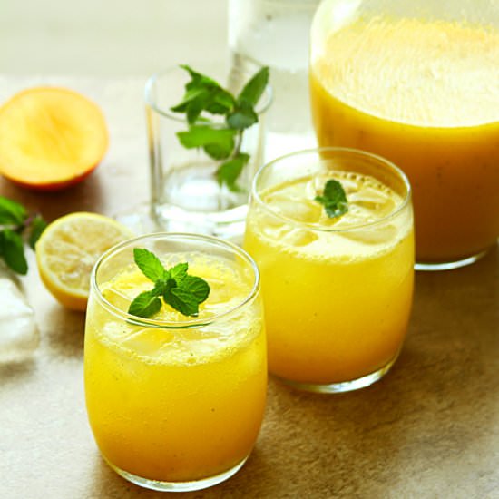 Sparkling Mango Mint Lemonade - Recipe photo by Happy And Harried