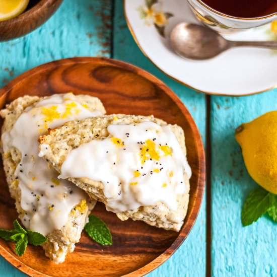 Lemon Poppyseed Scones - Recipe photo by cookiesforengland