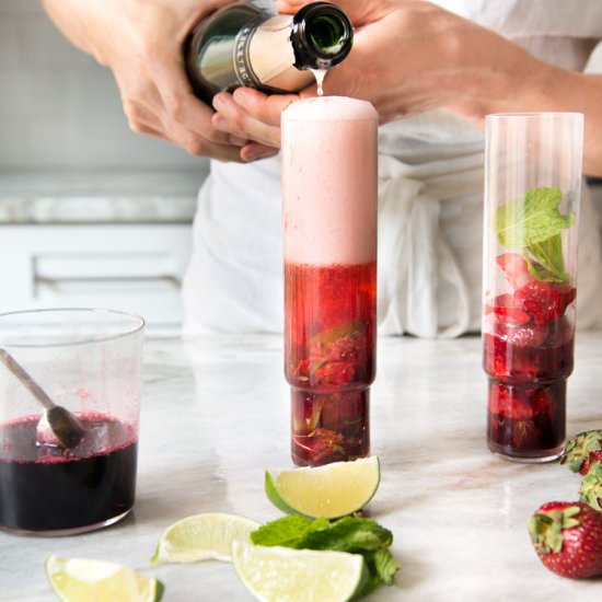 Strawberry Hibiscus Cocktail - Recipe photo by wild greens