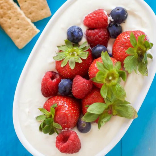 Lemon Berry Cheesecake Dip - Recipe photo by withsaltandwit