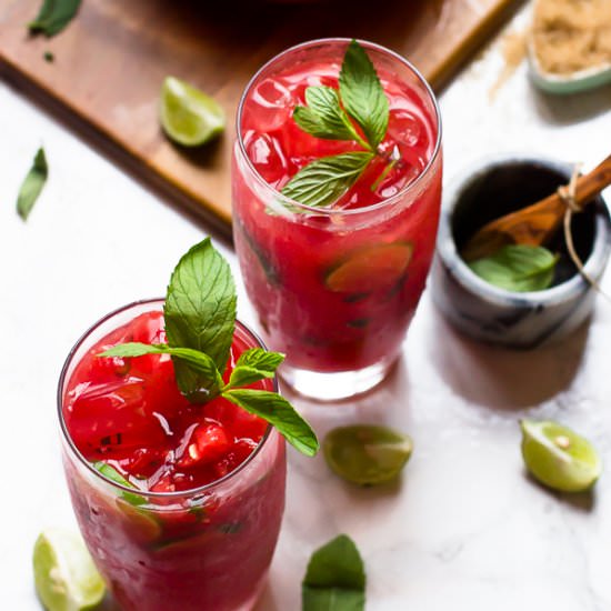 Watermelon Mojitos - Recipe photo by jessicainthekitchen