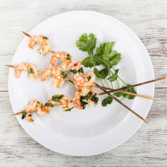 Spicy Prawn (Shrimp) Skewers - Recipe photo by EatLikeYouLoveYourself