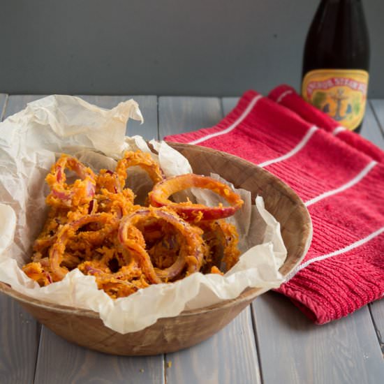 Hot Sauce Onion Rings - Recipe photo by Just Add Hot Sauce