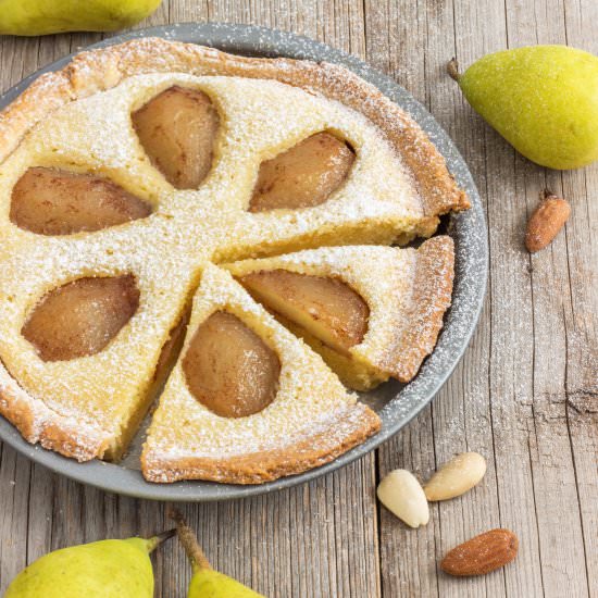 Rustic Pear Frangipane Tart - Recipe photo by Happy Foods Tube