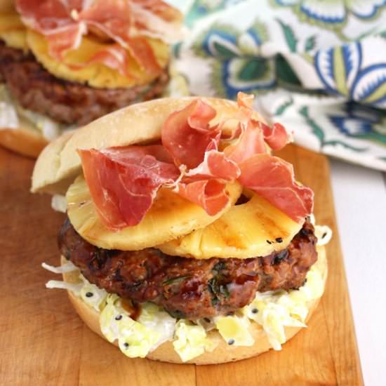Hawaiian Pork Burgers - Recipe photo by EatInEatOut Magazine