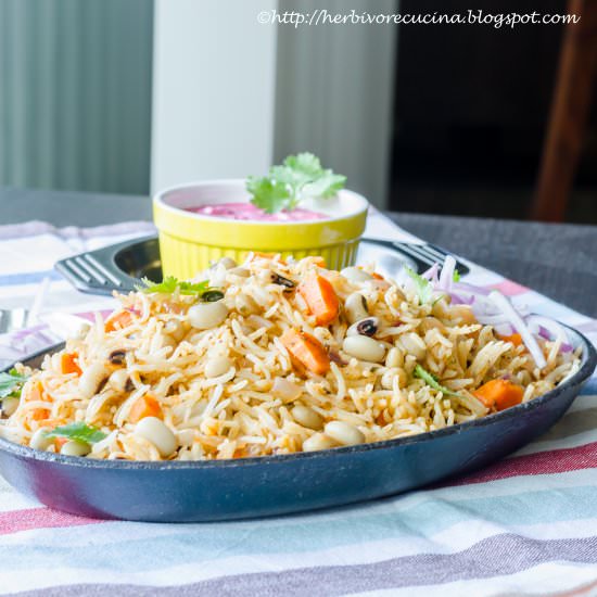 African Black Eyed Peas Rice - Recipe photo by Herbivore Cucina