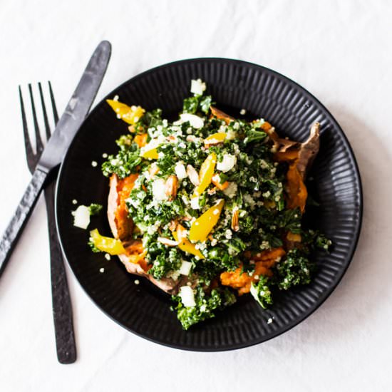 Kale & Quinoa Stuffed Potato Skins - Recipe photo by thefullhelping