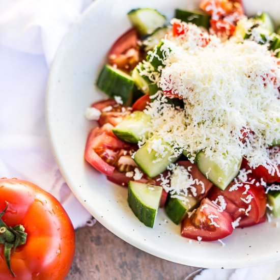 Bulgarian Shopska Salad - Recipe photo by Wandercooks