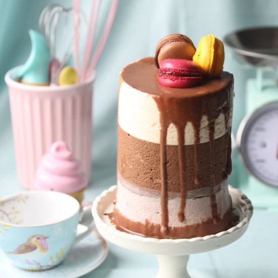 Neapolitan mousse - Recipe photo by Boulevard Pink