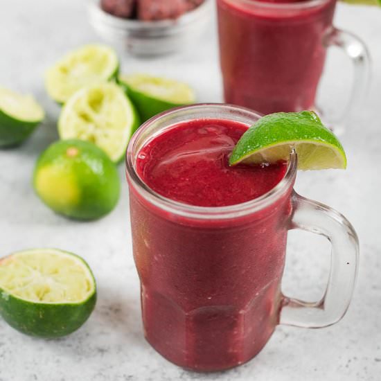 Cherry Limeade Smoothie - Recipe photo by nutritiouseats