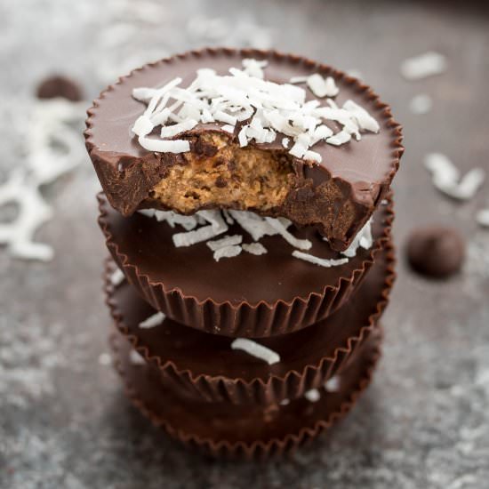 Coconut Almond Butter Cups - Recipe photo by nutritiouseats