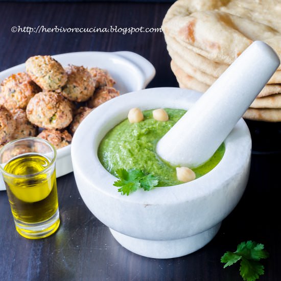 Lime Cilantro Hummus - Recipe photo by Herbivore Cucina