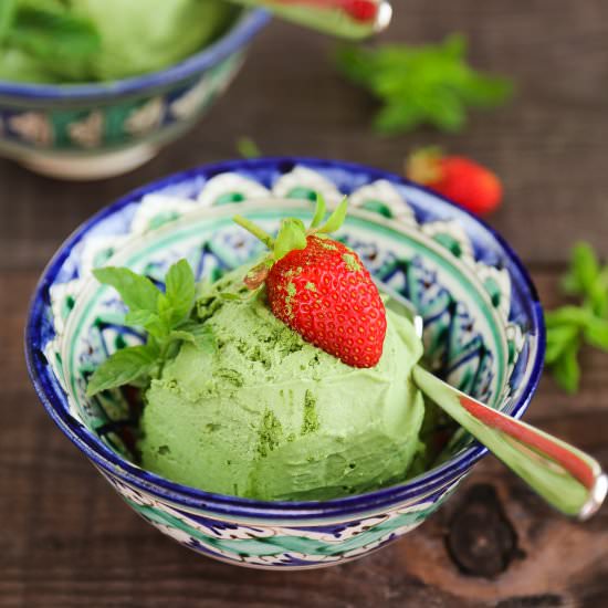 Mint Matcha Ice Cream - Recipe photo by littlesunnykitchen