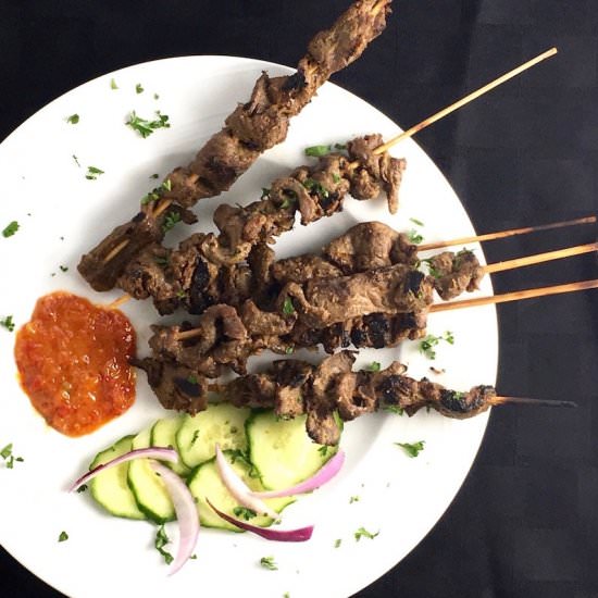 Beef Satay with Peanut Sauce - Recipe photo by Great 8 Friends