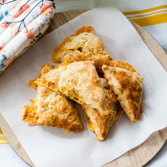 Rosemary-Cheddar Scones - Recipe photo by thesharedplate