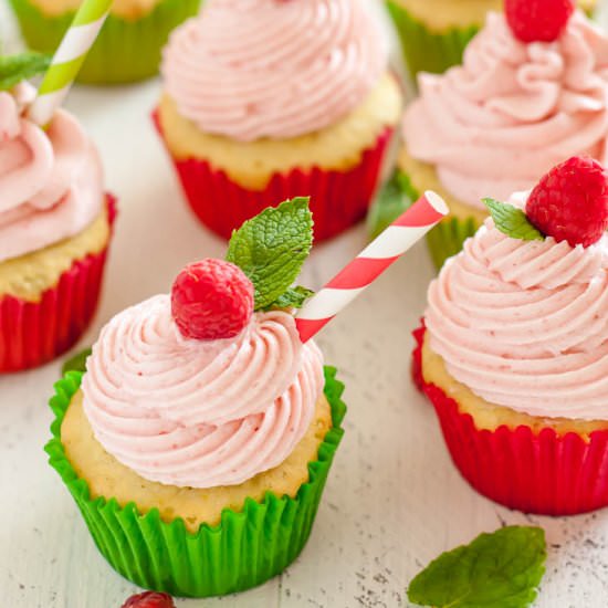 GF Raspberry Lime Mojito Cupcake - Recipe photo by flippindelicious