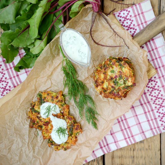 Pancakes with Beet Leaves - Recipe photo by poezja-smaku