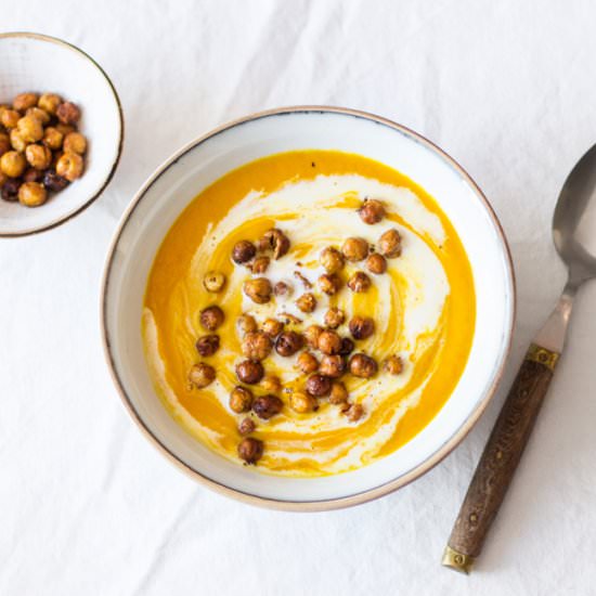 Carrot Ginger Turmeric Soup - Recipe photo by thefullhelping