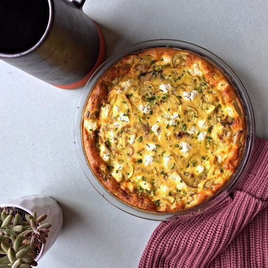Summer Squash Frittata - Recipe photo by The Kitchen Flamingo