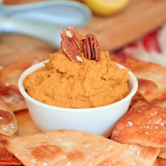 Spicy Pecan Pumpkin Hummus - Recipe photo by VeganVigilante