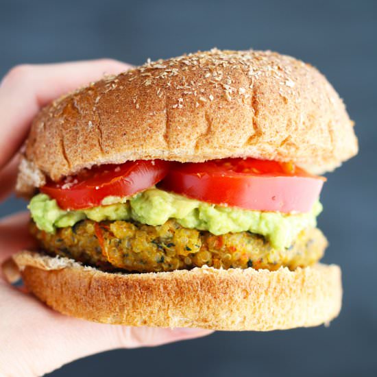 Quinoa Veggie Burgers with Avocado - Recipe photo by 3 Yummy Tummies