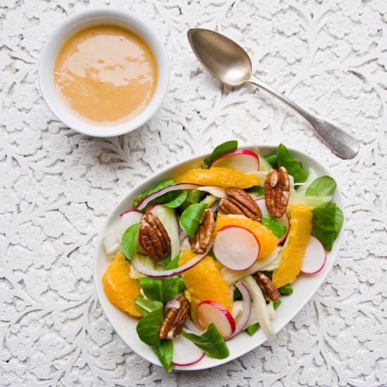 Fennel Orange Salad w/ White Miso Dressing - Recipe photo by la petite poire