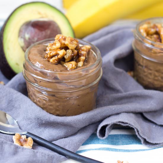 Vegan Pudding with Candied Walnuts - Recipe photo by Homemade Nutrition