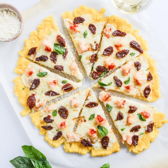 Lobster Polenta Pizza - Recipe photo by HowSweetEats