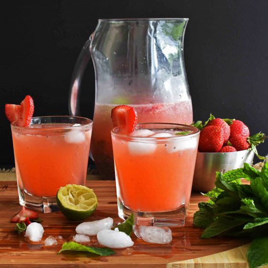 Strawberry Lime Cooler - Recipe photo by pepperdelight