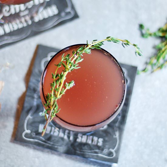 Thyme and Blood Orange Mimosas - Recipe photo by thecharmingdetroiter