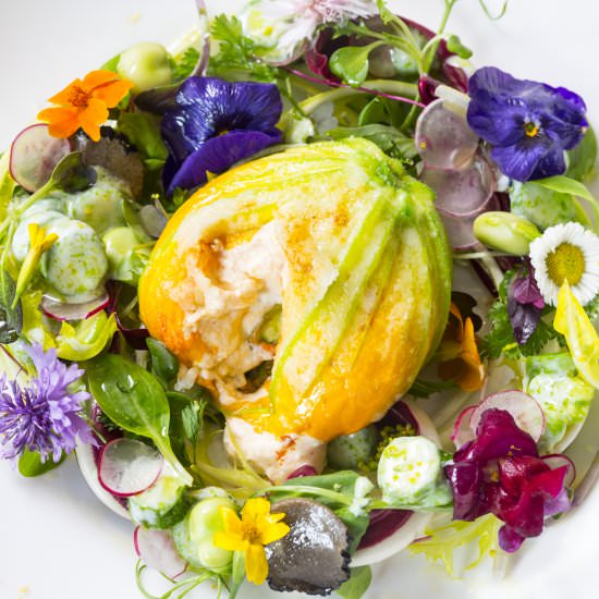 Stuffed courgette flowers - Recipe photo by MeccaGBC