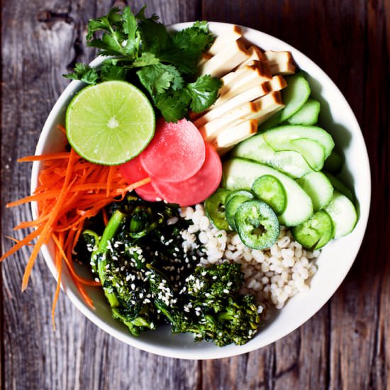 Vegan Banh Mi Grain Bowls - Recipe photo by yummybeet