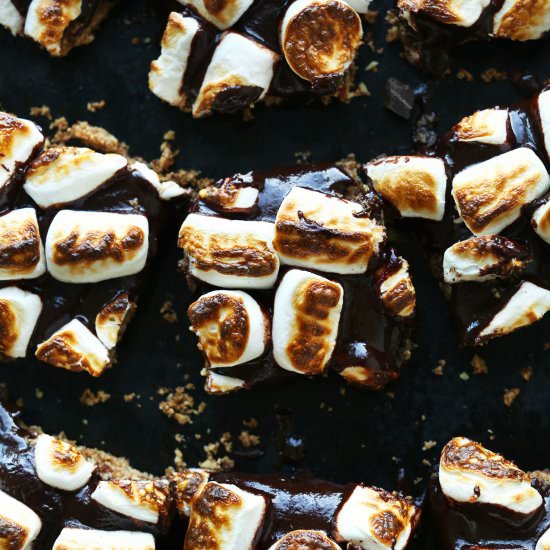 Vegan S'mores Bars - Recipe photo by minimalist baker