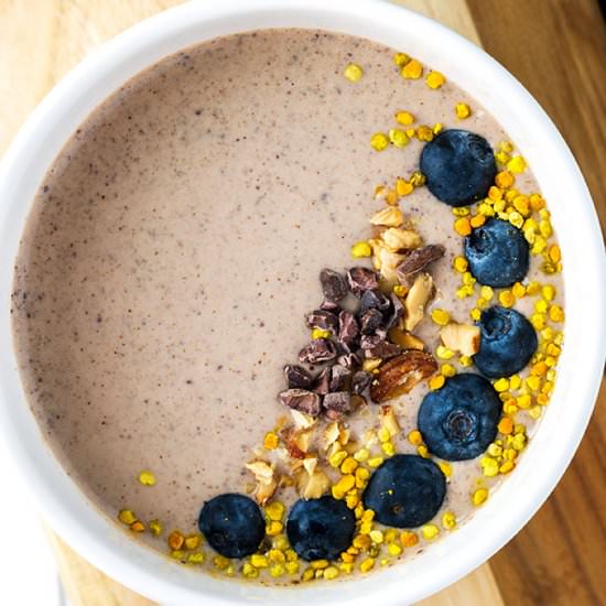 Chocolate Almond Smoothie Bowl - Recipe photo by boundbyfood