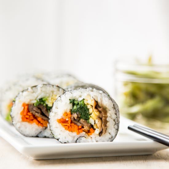 Korean Sushi – Seaweed Rice Roll - Recipe photo by janskitchen