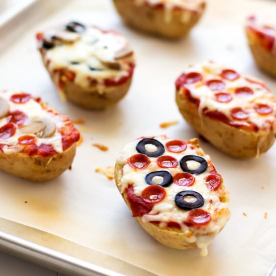 Pizza Baked Potatoes - Recipe photo by kitchengidget