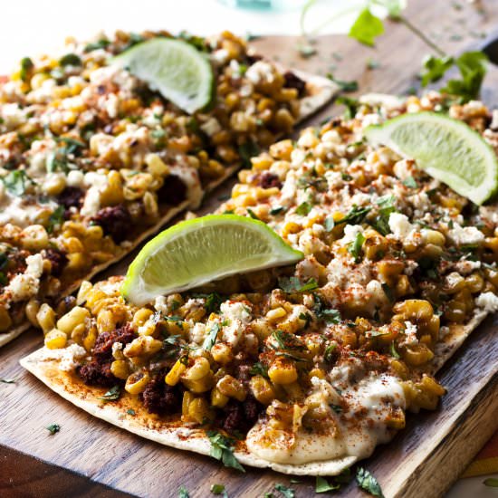 Mexican Street Corn Flatbread Pizza - Recipe photo by FoodFolksandFun