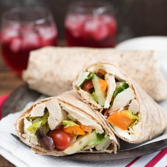 Mediterranean Chicken Wrap - Recipe photo by nutritiouseats