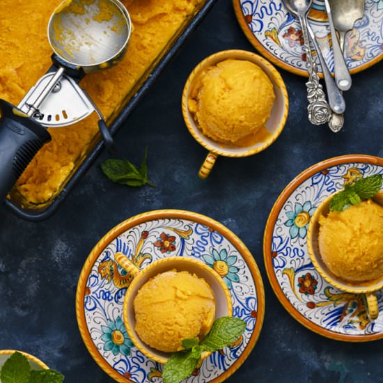 Mango Sorbet - Recipe photo by Sandhya Hariharan
