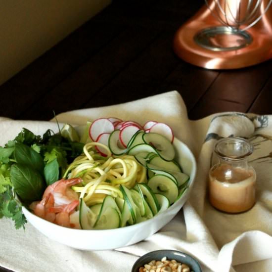 Spiralized Spring Roll Salad - Recipe photo by treatswithatwist