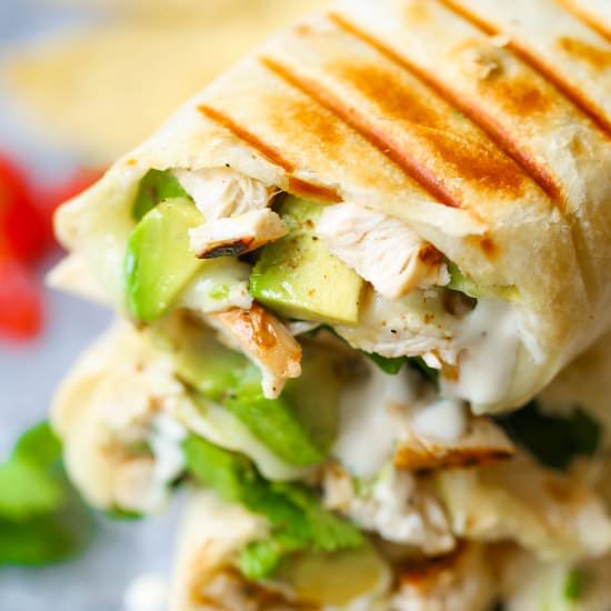 Chicken and Avocado Ranch Burritos - Recipe photo by damndelicious