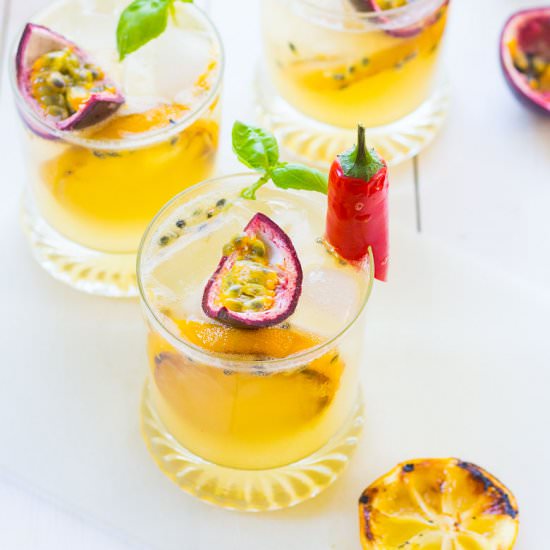 Lemon & Passionfruit Cocktails - Recipe photo by thegirlonbloor