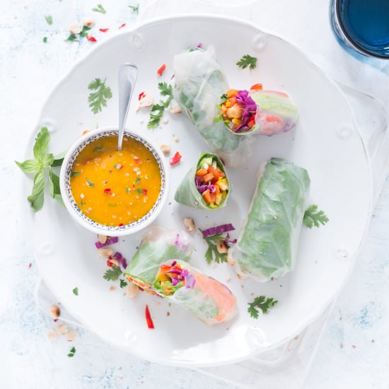 Thai Spring Roll with Mango Sauce - Recipe photo by currytrail