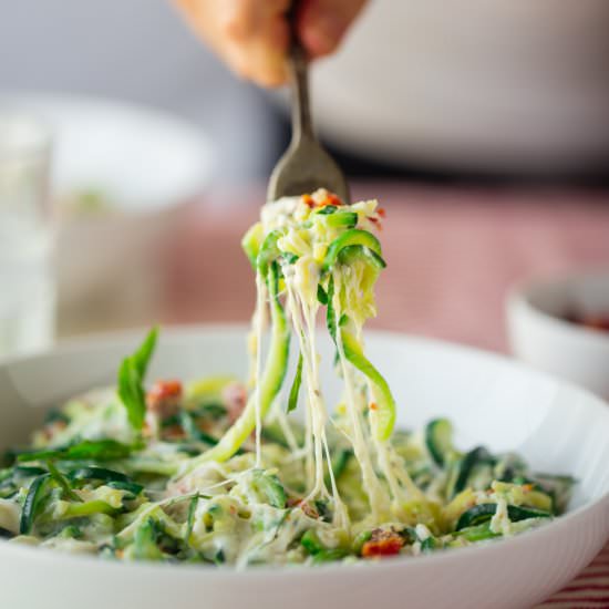 Zucchini Noodle Mac and Cheese - Recipe photo by foodfaithfitness