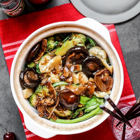 Mixed Vegetables &Squid in Claypot - Recipe photo by rsmacaalay