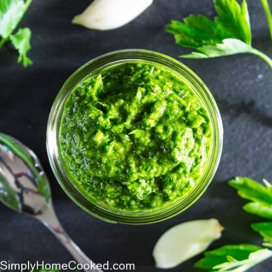 Chimichurri Sauce - Recipe photo by simplyhomecooked